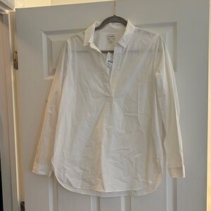 J. Crew Women's Cream Button Down Shirt